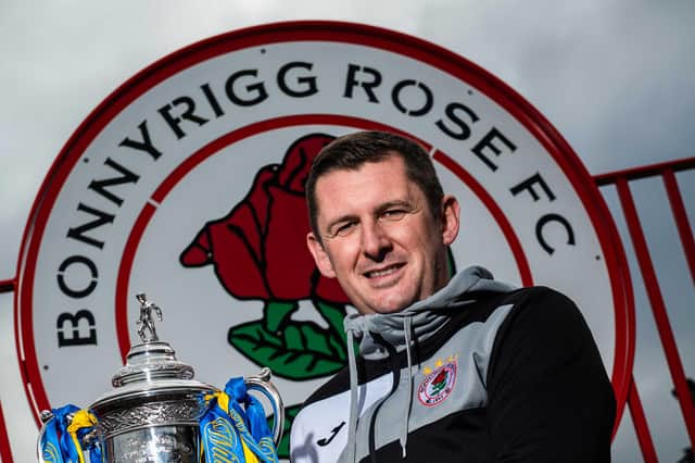 Bonyrigg Rose manager Robbie Horn has now been in charge for three years and his team are 11 points clear at the top of the Lowland league