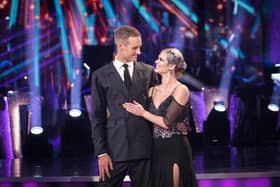 BBC Breakfast presenter Dan Walker with Nadiya Bychkova after he became the 10th celebrity to leave BBC1's Strictly Come Dancing