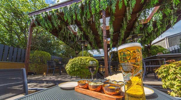 Diners can enjoy a pint and a curry in the sun at The Radhuni - an Indian restaurant on the outskirts of Edinburgh.