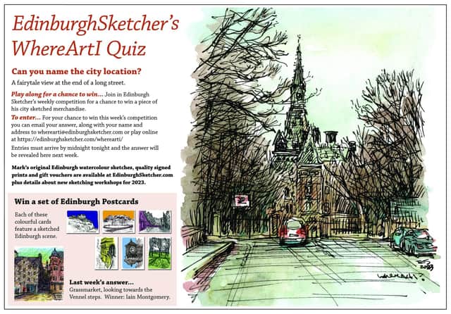 Where Art I? Edinburgh Sketcher - 30 January 2023