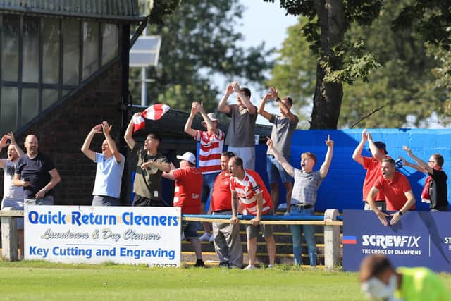 Bonnyrigg Rose fans who made the long journey to Stranraer were rewarded with a late leveller. Picture: Joe Gilhooley LRPS