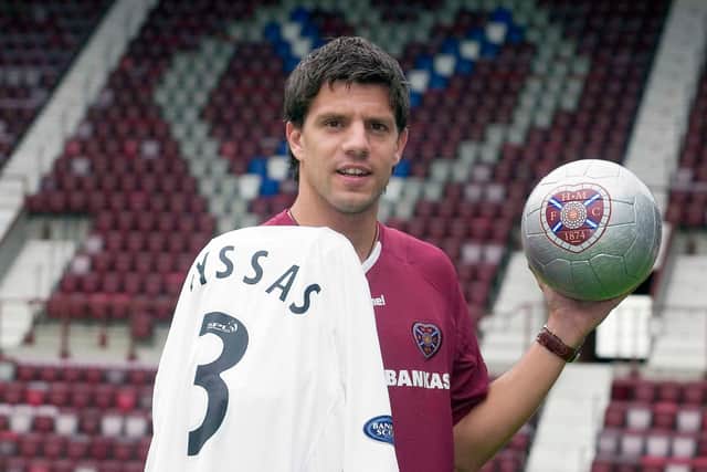 Takis Fyssas made a lasting impression in his two seasons at Tynecastle. Picture: SNS