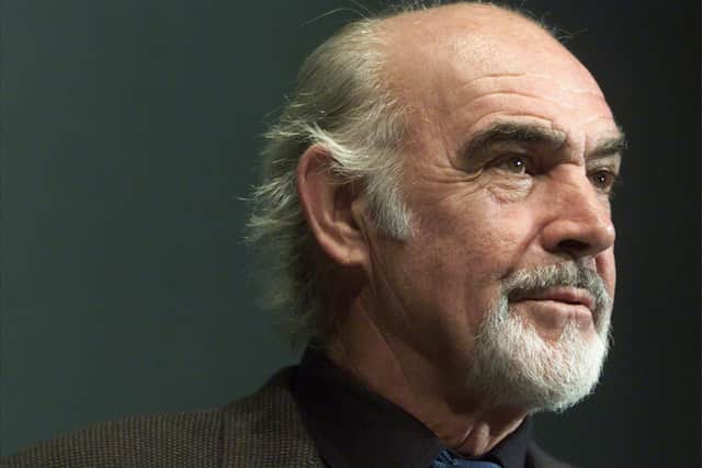 387564 01: Actor Sean Connery addresses a crowd of reporters at the National Press Club, April 6, 2001 In Washington, DC. Connery was in town to accept the William Wallace Award from the American Scottish Foundation. (Photo by Mark Wilson/Newsmakers)