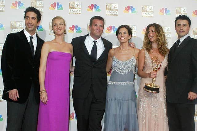 Original cast members  David Schwimmer, Lisa Kudrow, Matthew Perry, Courteney Cox, Jennifer Aniston, Lisa Kudrow, and Matt LeBlanc. Picture: Getty Images