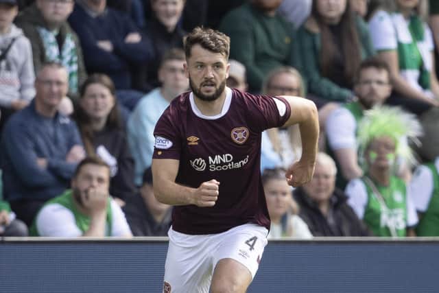 Craig Halkett in action for Hearts earlier this season before injury forced him onto the sidelines.  (Photo by Alan Harvey / SNS Group)