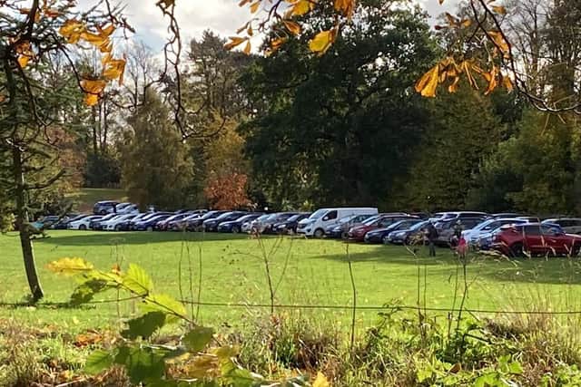 David Baker says there were more than 50 cars parked on the grass at Lauriston Castle on Sunday.