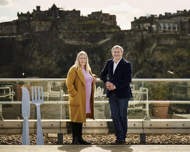Nathalie Agnew (Muckle Media) and Stephen Jardine (Taste Communications Scotland). Picture: Malcolm Cochrane