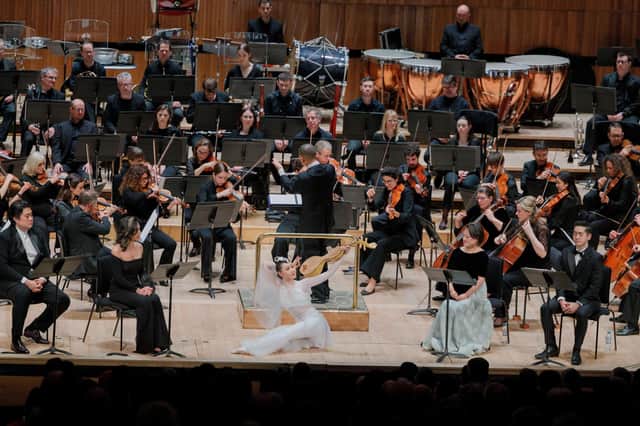 Conductor Tan Dun, dancer Chen Yining and the London Philharmonic Orchestra (Picture: Edinburgh International Festival)
