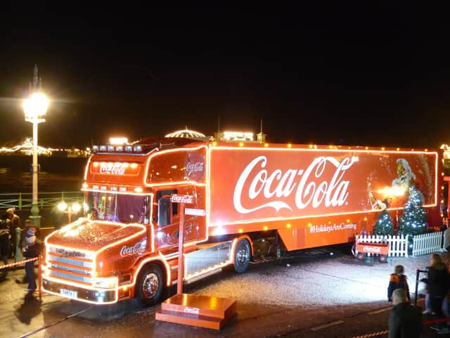 The Coca Cola Truck usually visits around 40 towns and cities around the UK.