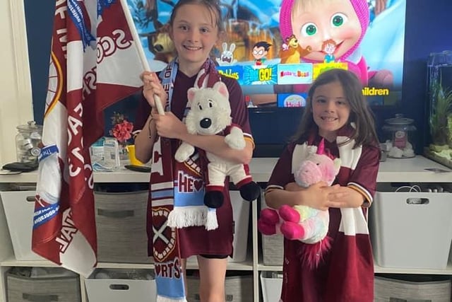 "My girls all ready for the cup final - 'mon the Jambos!"
Pic: Vickie Robinson
