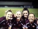 Hearts celebrated reaching the semi-final at the Oriam. (Picture: Twitter)