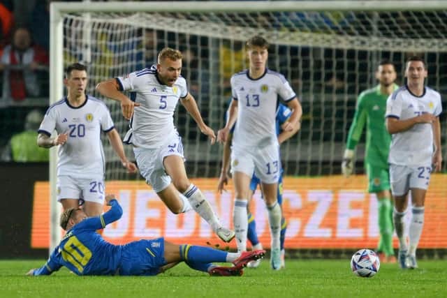Ryan Porteous made his Scotland debut in the 0-0 draw with Ukraine. (Photo by Adam Nurkiewicz/Getty Images)