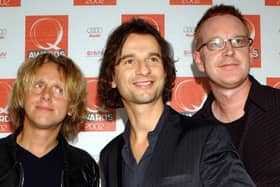 Depeche Mode (left-right) Martin Gore, Dave Gahan and Andy Fletcher.