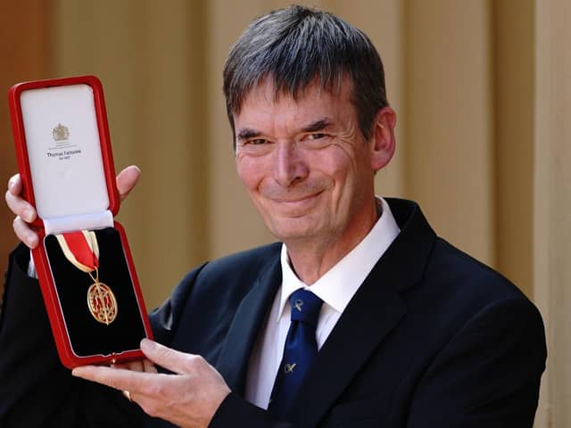 Sir Ian Rankin, creator of Detective Inspector John Rebus,  was knighted for services to literature and charity, during an investiture ceremony at Buckingham Palace, London. (Photo: Victoria Jones/PA Wire)