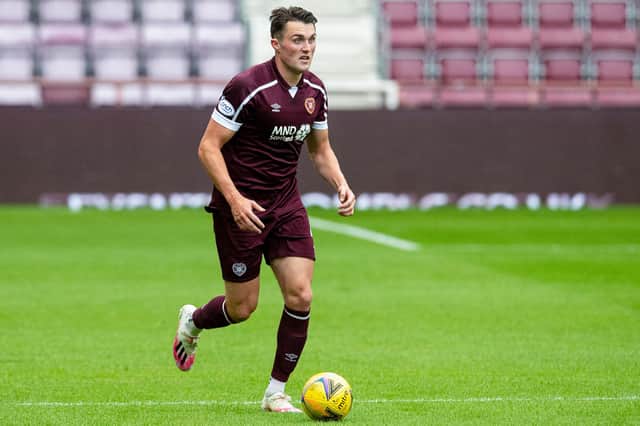 John Souttar in action for Hearts.