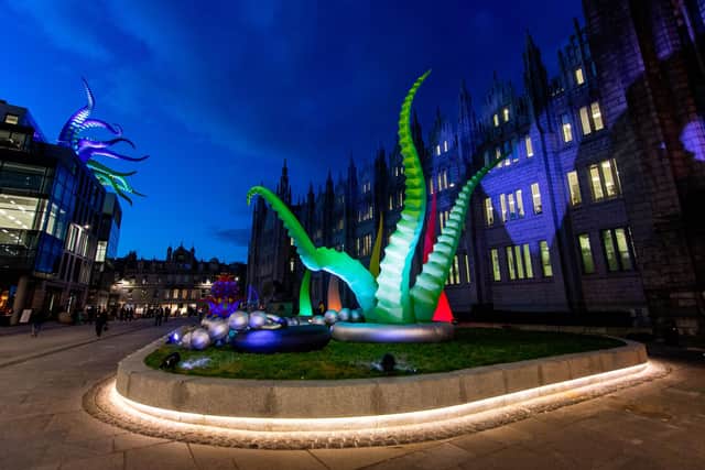 Spectra, Scotland’s Festival of Light, is staged in Aberdeen city centre. Picture: Ian Georgeson