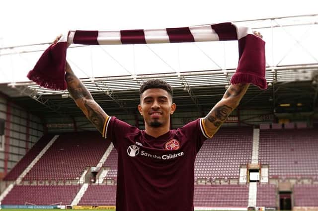 Josh Ginnelly has joined Hearts on loan from Preston. Pic: Heart of Midlothian FC.
