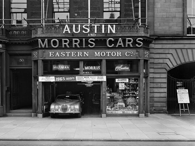 Pictured in 1964 is the Eastern Motor Co. Ltd, which sold Austin and Morris cars from their George Street showroom.