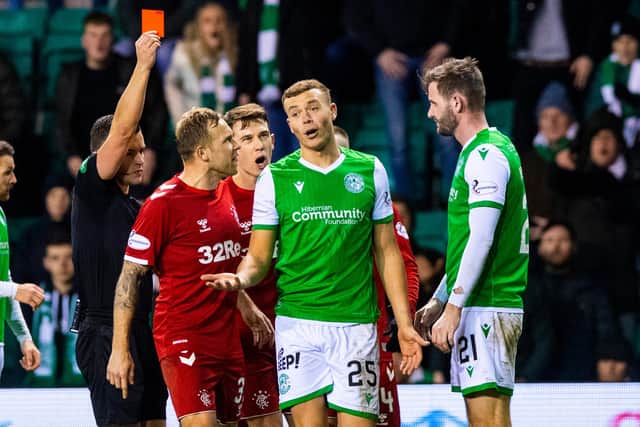 Tam McManus believes Ryan Porteous' previous red card against Rangers for a foul on Borna Barisic in 2019 counted against him. (Photo by Alan Harvey / SNS Group)