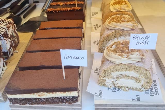 Nanaimo bars and Biscoff Swiss roll at The Pastry Section