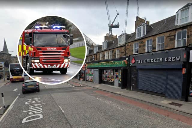 Firefighters were called to a blaze on Dalry Road in Edinburgh on Wednesday morning.