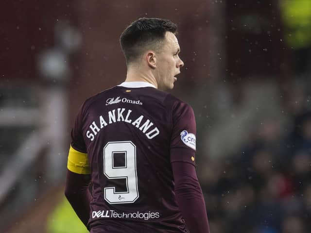 Lawrence Shankland has captained Hearts since last December in Craig Gordon's absence. Pic: SNS