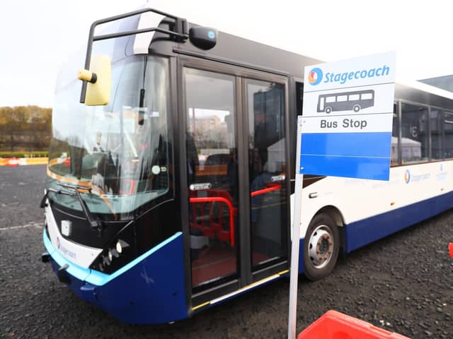 The first of Stagecoach's autonomous buses making its debut at the SEC in Glasgow in 2019