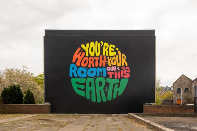 'You are all worth your room on this earth': Uplifting mural brings smiles to Leithers