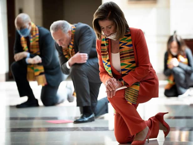 House and State Democrats knelt for almost nine minutes in honour of 46-year-old Floyd