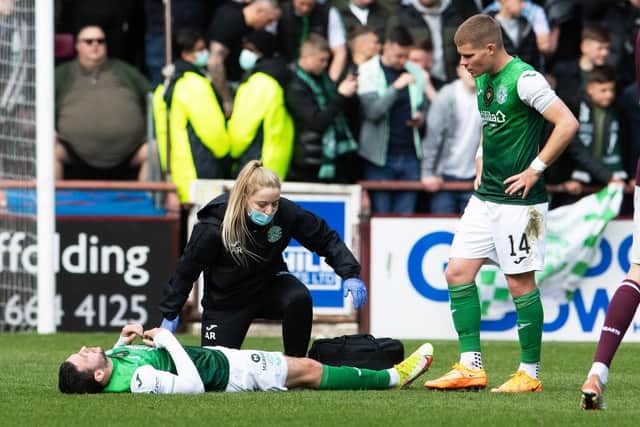 Drey Wright looks like being the latest Hibs player to suffer an injury during the 2021/22 campaign