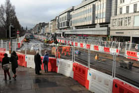 Edinburgh Trams works on  Princes Street - the years-late, over-budget project damaged the city's reputation.   Picture: Neil Hanna.