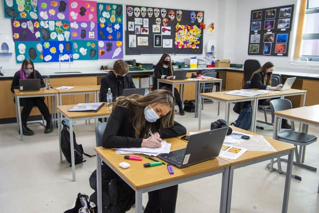 Scotland's school pupils have experienced unprecedented disruption to their education because of the pandemic (Picture: Lisa Ferguson)