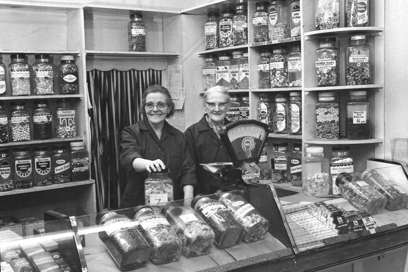 The Misses Lyall and Hall running the sweet counter at  Edinburgh's Playhouse theatre in November 1973 - before popcorn and Coca-Cola took over.