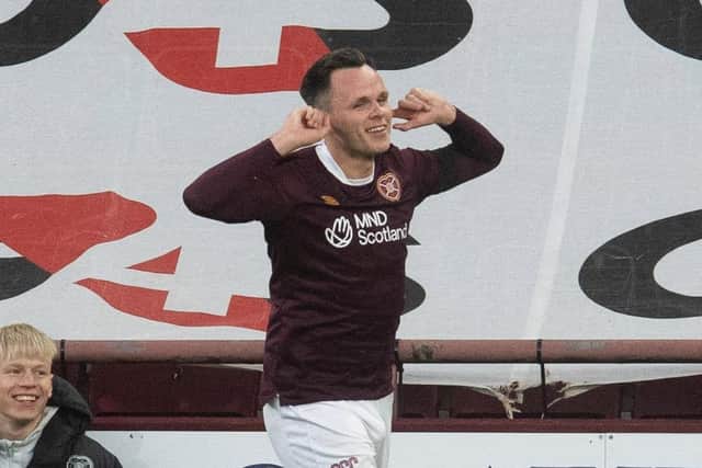 Lawrence Shankland is now the Premiership's joint-top goalscorer.