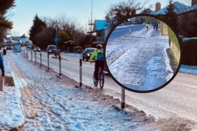 he lanes on Comiston Road, the main A702 road, were installed as part of the Spaces for People programme to make cycling and walking easier during the pandemic.