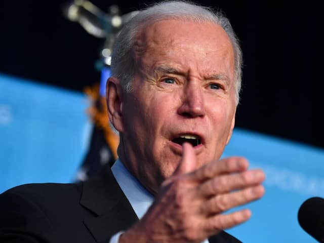 Joe Biden has warned against Nato intervention  (Photo by NICHOLAS KAMM/AFP via Getty Images)
