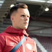 Lawrence Shankland will lead Hearts out against PAOK Salonika in the Toumba Stadium. Pic: SNS