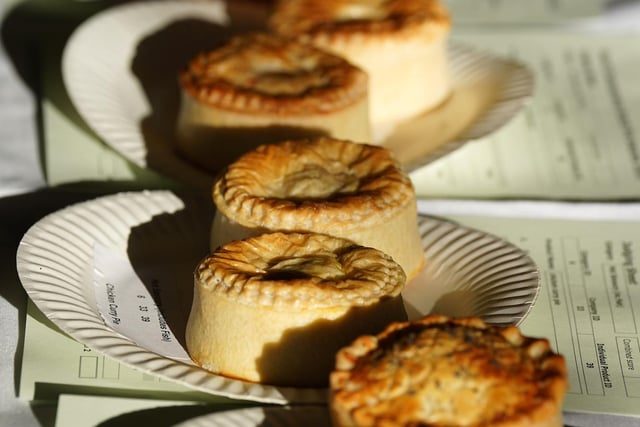 Pies at the 2022 World Scotch Pie Championship at Carnegie Conference Centre, Dunfermline.