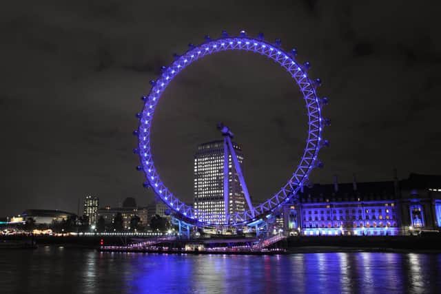 The London Eye was voted the second most beautiful landmark in the UK