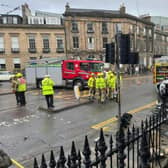 Emergency services are on the scene of a crash in West Maitland Street, Edinburgh.