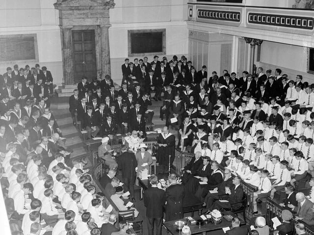 A view of the Royal High School prizegiving ceremony in July 1965.