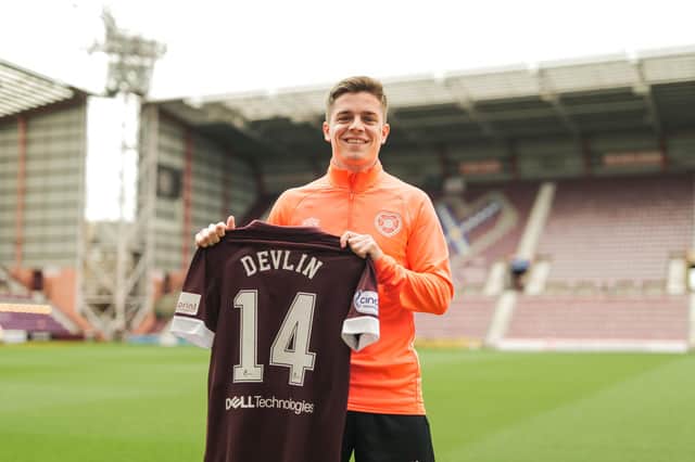 Cameron Devlin is a Hearts player. Pic: Heart of Midlothian FC