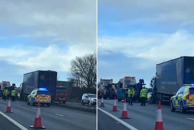 M9 crash: Lorry crashed on major motorway in West Lothian as emergency services attend