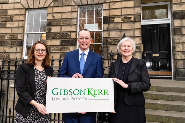 Lindsay Maclean, Scott Rasmusen and Fiona Rasmusen of legal firm Gibson Kerr in Edinburgh. Picture: Ian Georgeson