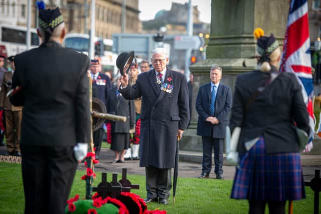 Sir Alistair Irwin at the Garden of Remembrance today