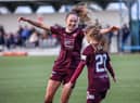 Hunter scored her second goal in four games. Credit: Hearts Women Twitter