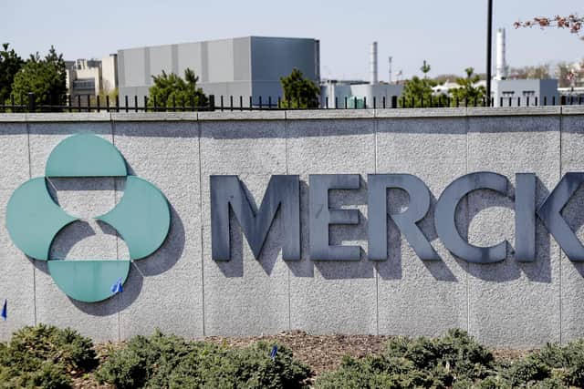The Merck corporate headquarters in Kenilworth. Britain has granted a conditional authorization to Merck's coronavirus antiviral, the first pill shown to successfully treat Covid-19. Picture: AP Photo/Seth Wenig, File