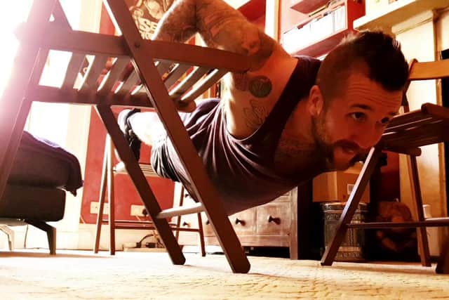 Jason Auld gets inventive with his home workout.
