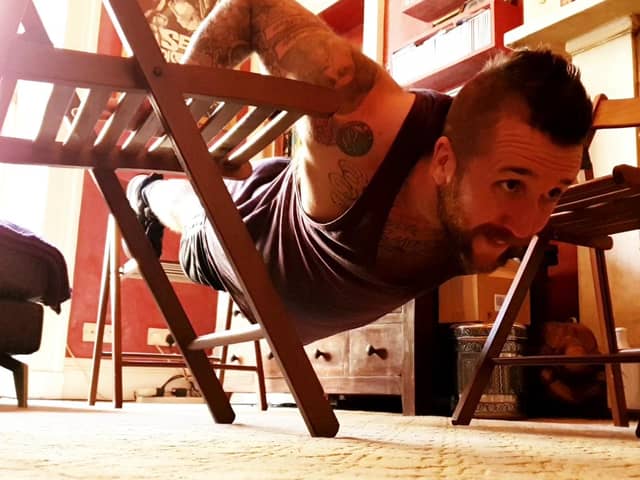 Jason Auld gets inventive with his home workout.