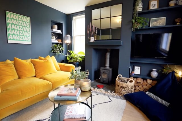 Small but distinctive, the property boasts bold colours and unique design with entry to the home via the snug